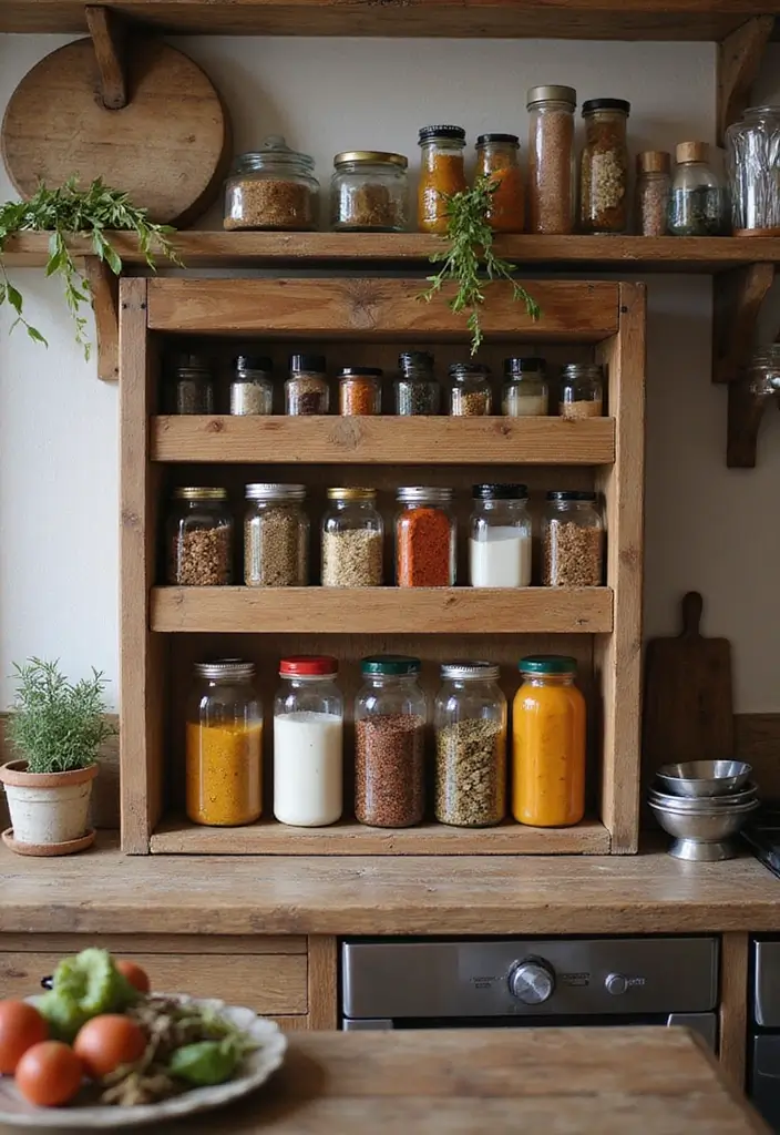26 Handmade Spice Rack Decor Ideas To Organize Beautifully 88 26 Handmade Spice Rack Decor Ideas To Organize Beautifully - 26. Spice Rack with Upcycled Jars
