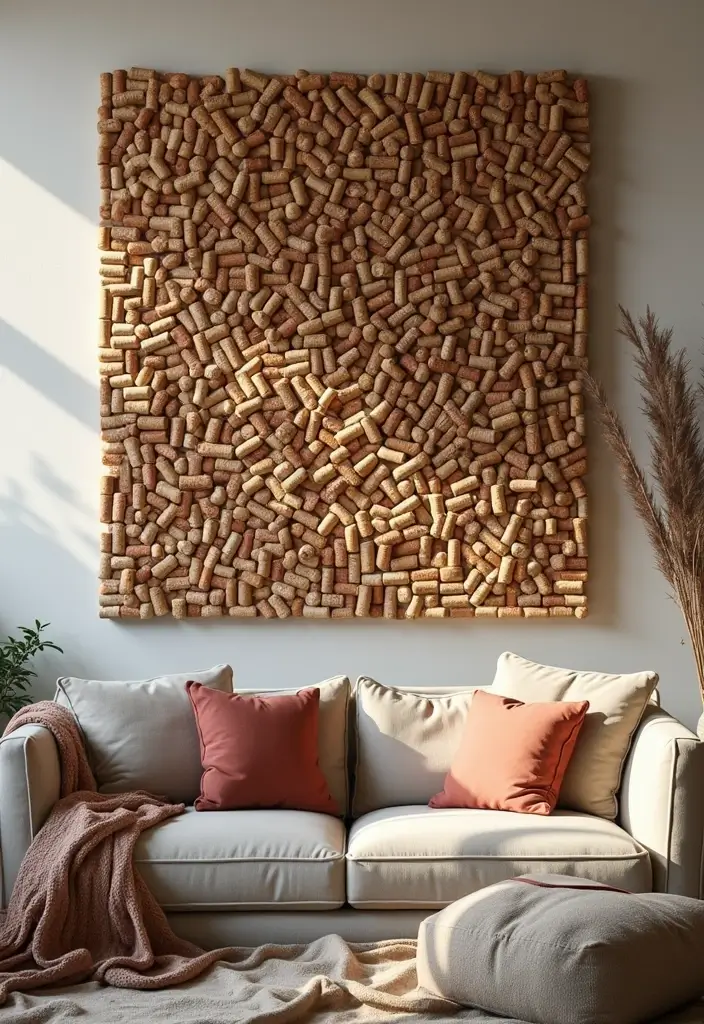 26 Handmade Wine Cork Decor Ideas For Sustainable Design 32 26 Handmade Wine Cork Decor Ideas For Sustainable Design - 16. Cork Wall Art Panels