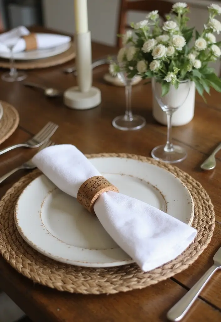 26 Handmade Wine Cork Decor Ideas For Sustainable Design 38 26 Handmade Wine Cork Decor Ideas For Sustainable Design - 20. Cork Napkin Rings