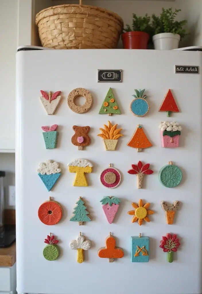 26 Handmade Wine Cork Decor Ideas For Sustainable Design 15 26 Handmade Wine Cork Decor Ideas For Sustainable Design - 9. Cork Magnets