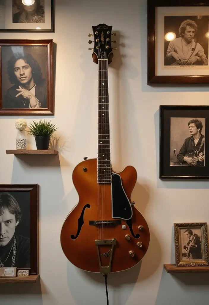 26 Unique Home Decor Ideas With Handmade Instruments 1 26 Unique Home Decor Ideas With Handmade Instruments - 1. Guitar Wall Art