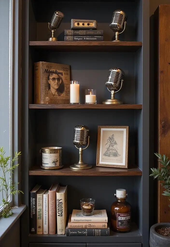 26 Unique Home Decor Ideas With Handmade Instruments 34 26 Unique Home Decor Ideas With Handmade Instruments - 14. Vintage Microphone Decor