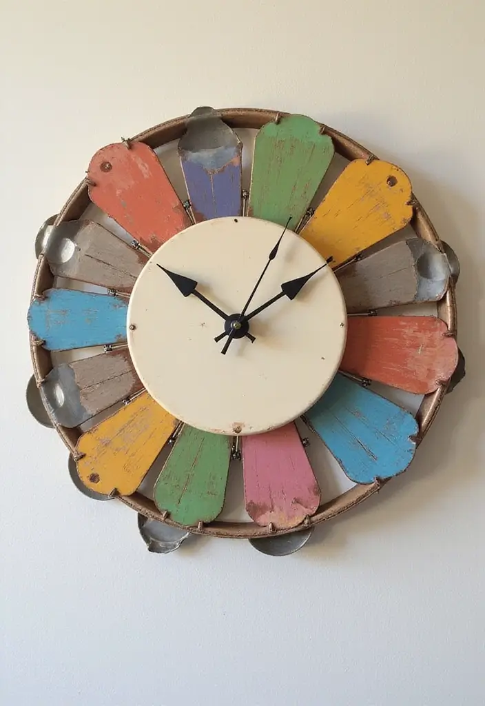 26 Unique Home Decor Ideas With Handmade Instruments 35 26 Unique Home Decor Ideas With Handmade Instruments - 15. Tambourine Wall Clock