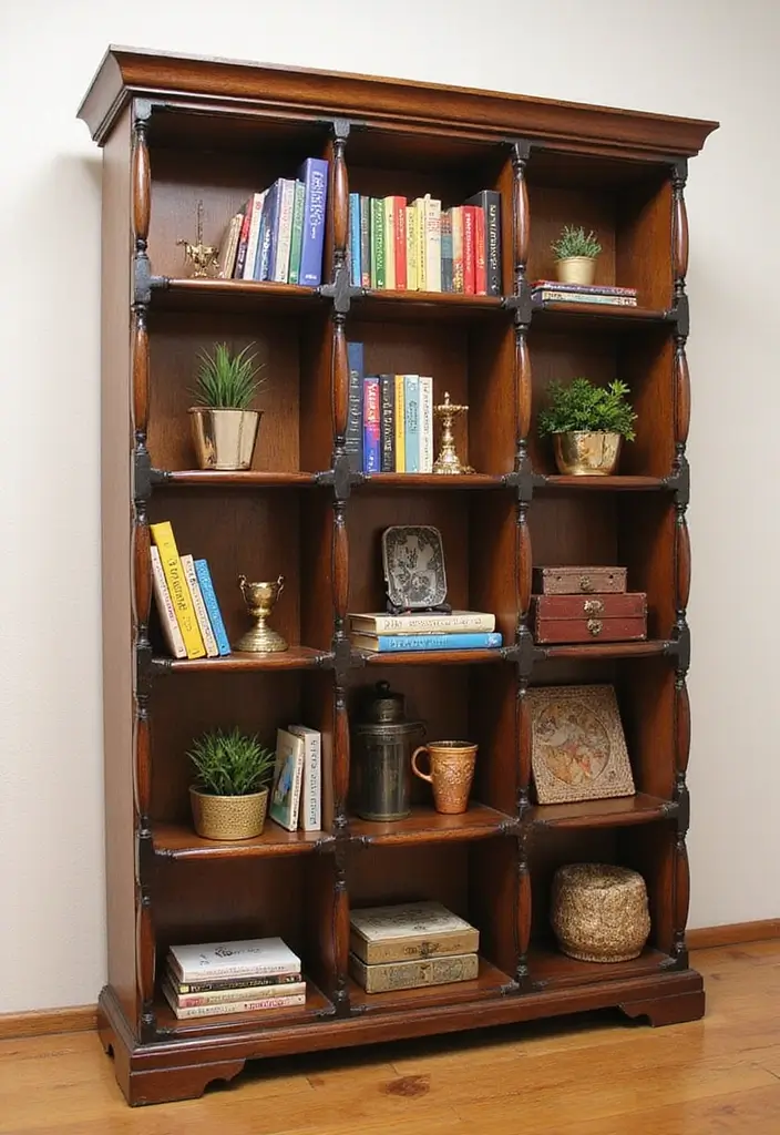 26 Unique Home Decor Ideas With Handmade Instruments 42 26 Unique Home Decor Ideas With Handmade Instruments - 16. Accordion Bookcase