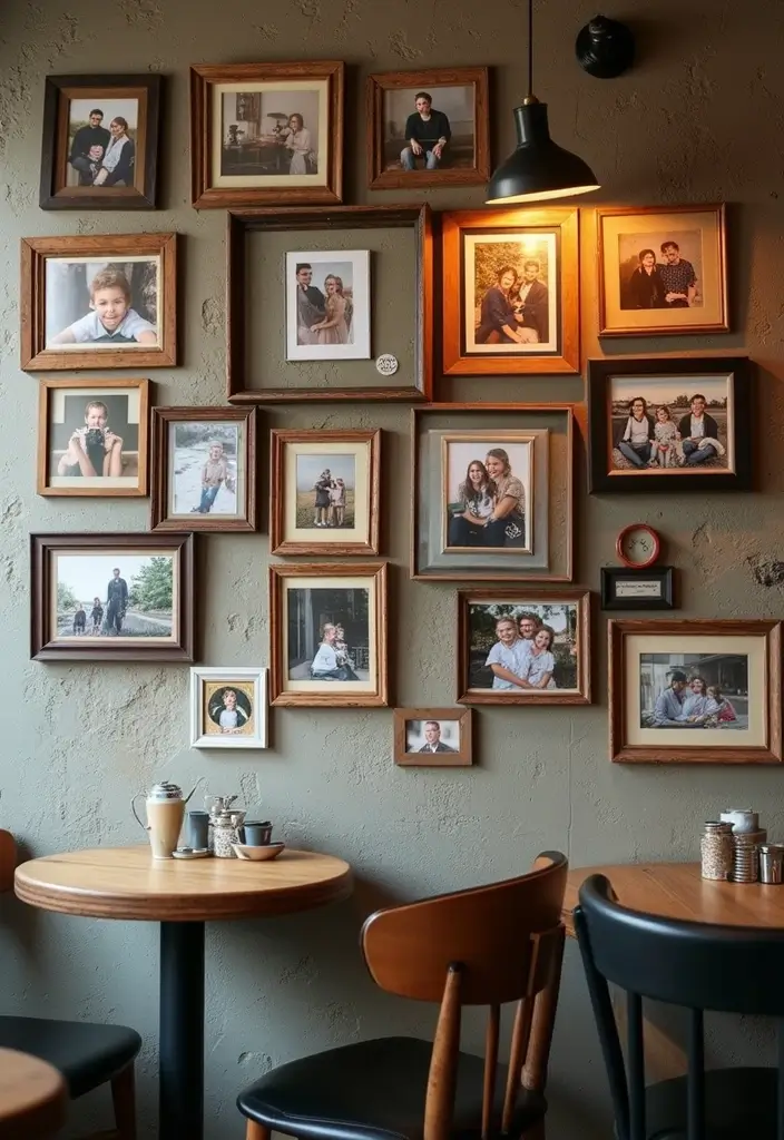 27 Artisan Coffee Shop Decor Ideas With Handmade Charm 34 27 Artisan Coffee Shop Decor Ideas With Handmade Charm - 14. Personal Touch with Family Photos