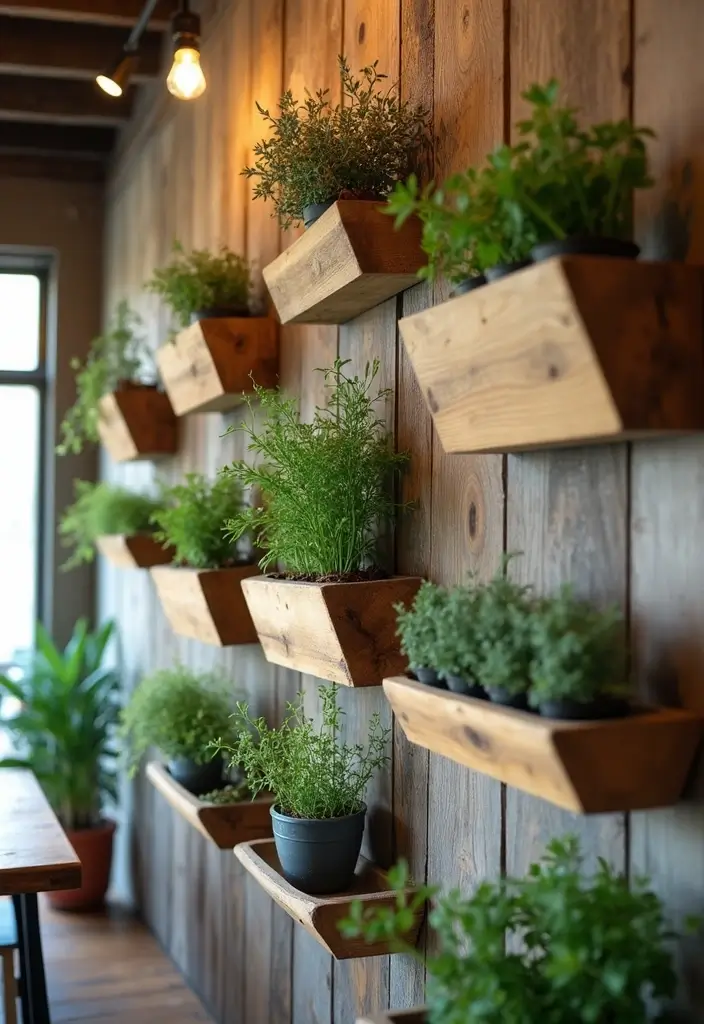 27 Artisan Coffee Shop Decor Ideas With Handmade Charm 50 27 Artisan Coffee Shop Decor Ideas With Handmade Charm - 18. DIY Wall Planters
