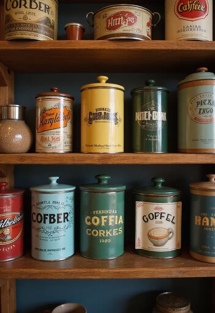 27 Artisan Coffee Shop Decor Ideas With Handmade Charm 72 27 Artisan Coffee Shop Decor Ideas With Handmade Charm - 26. Vintage Coffee Canister Display