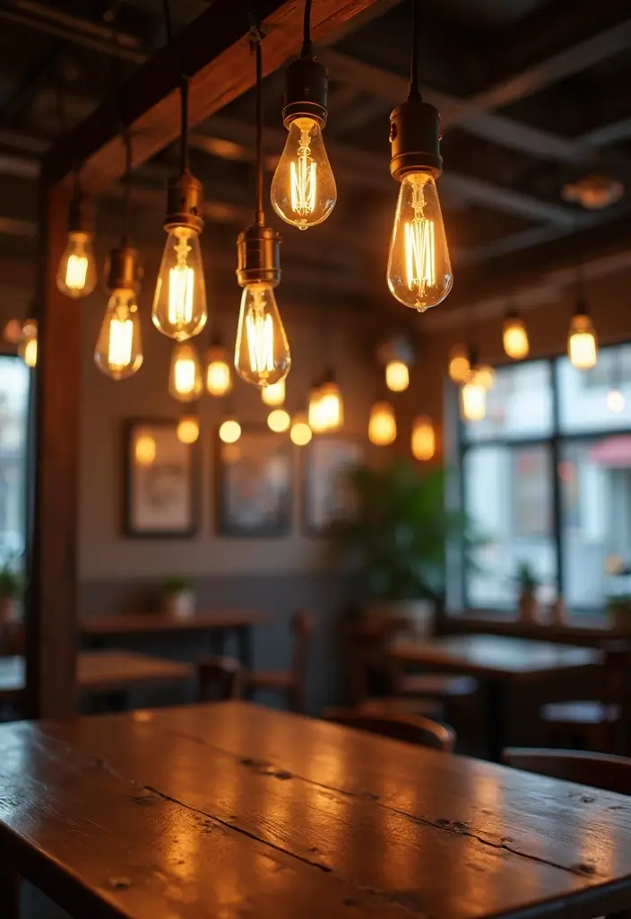 27 Artisan Coffee Shop Decor Ideas With Handmade Charm 9 27 Artisan Coffee Shop Decor Ideas With Handmade Charm - 3. Vintage Lighting Fixtures