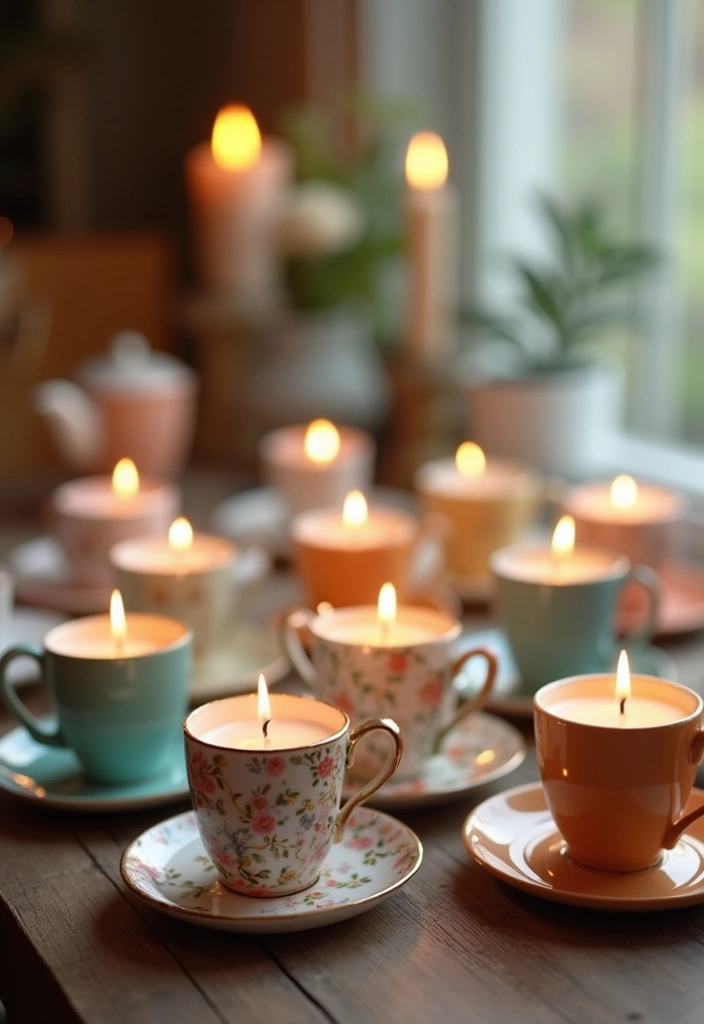 27 Easy Handmade Room Decor Ideas Anyone Can Try 66 27 Easy Handmade Room Decor Ideas Anyone Can Try - 16. Decorative Teacup Candles