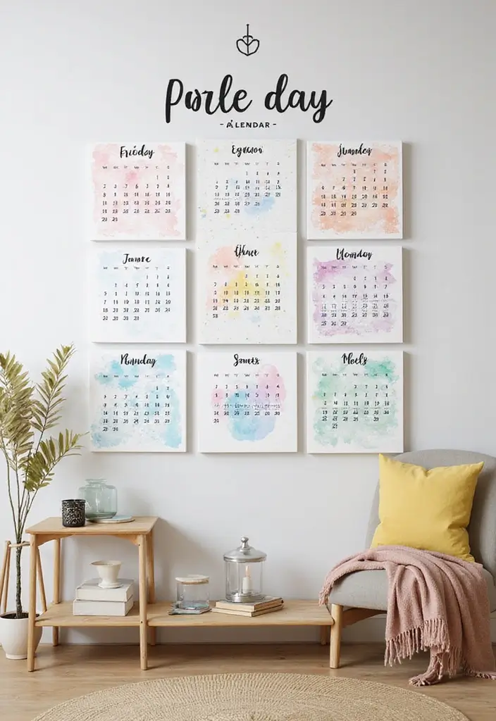 27 Easy Handmade Room Decor Ideas Anyone Can Try 71 27 Easy Handmade Room Decor Ideas Anyone Can Try - 19. Personalized Wall Calendar