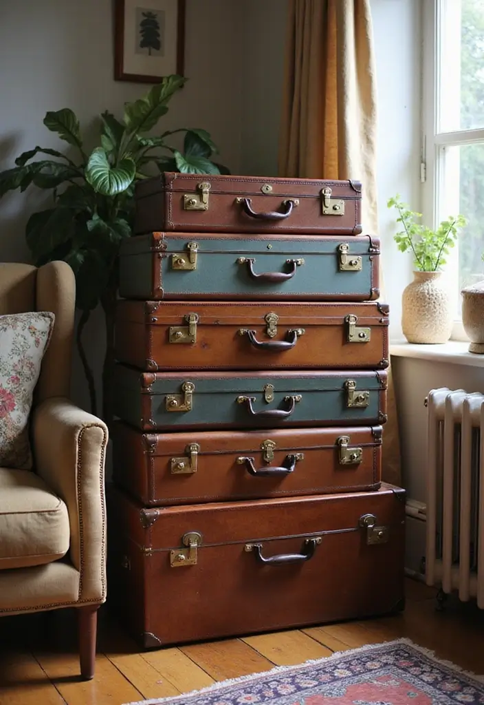 27 Easy Handmade Room Decor Ideas Anyone Can Try 89 27 Easy Handmade Room Decor Ideas Anyone Can Try - 25. Vintage Suitcase Storage