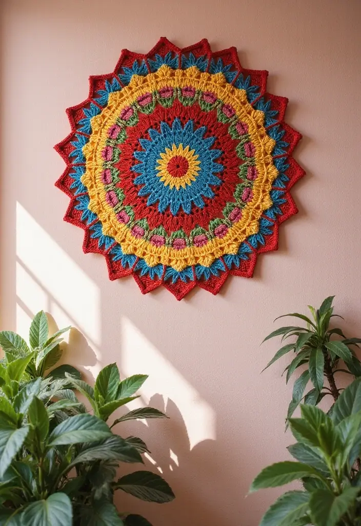 27 Handmade Crochet House Decor Ideas For Warm Interiors 1 27 Handmade Crochet House Decor Ideas For Warm Interiors - 1. Vibrant Crochet Wall Hangings