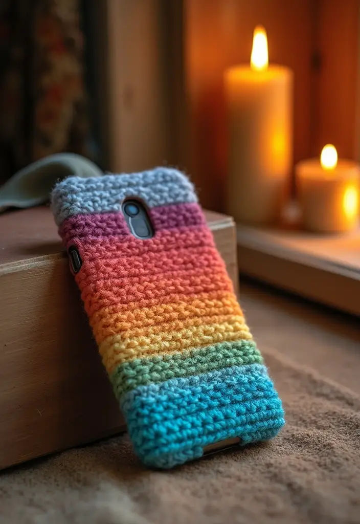 27 Handmade Crochet House Decor Ideas For Warm Interiors 30 27 Handmade Crochet House Decor Ideas For Warm Interiors - 20. Crochet Phone Cases
