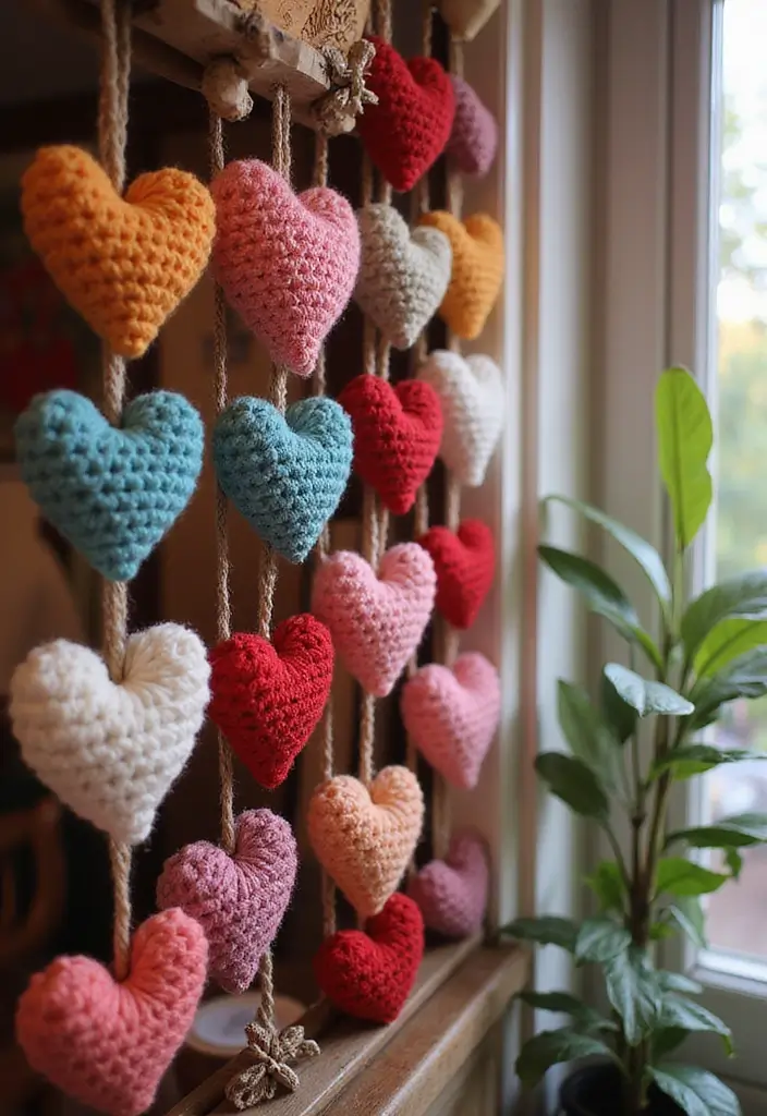 27 Handmade Crochet House Decor Ideas For Warm Interiors 33 27 Handmade Crochet House Decor Ideas For Warm Interiors - 23. Crochet Heart Decorations