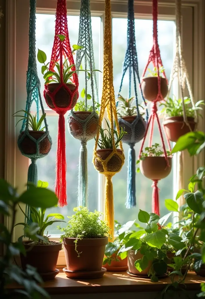 27 Handmade Crochet House Decor Ideas For Warm Interiors 5 27 Handmade Crochet House Decor Ideas For Warm Interiors - 3. Handmade Crochet Plant Hangers