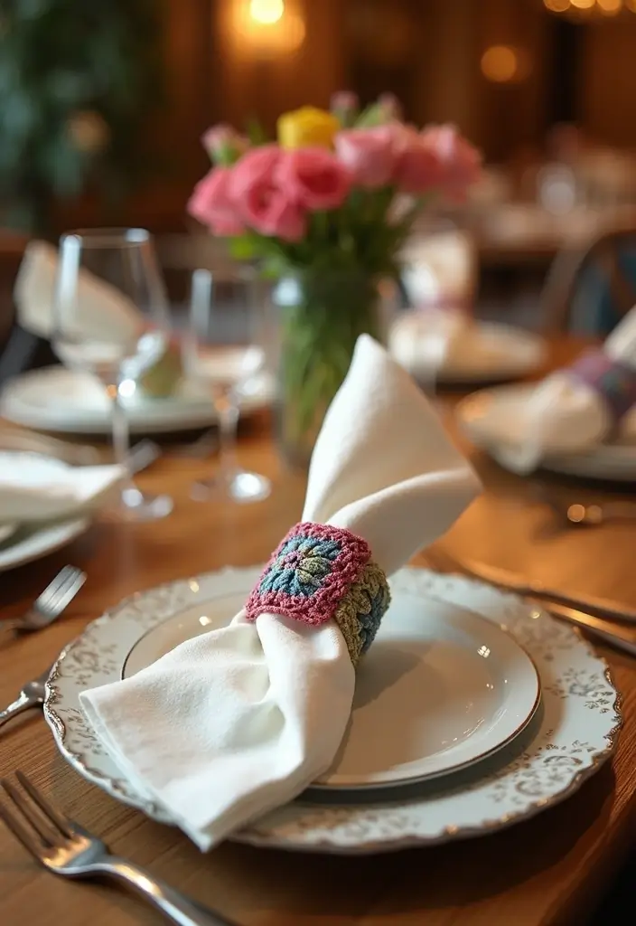 27 Handmade Crochet House Decor Ideas For Warm Interiors 15 27 Handmade Crochet House Decor Ideas For Warm Interiors - 9. Crochet Napkin Rings