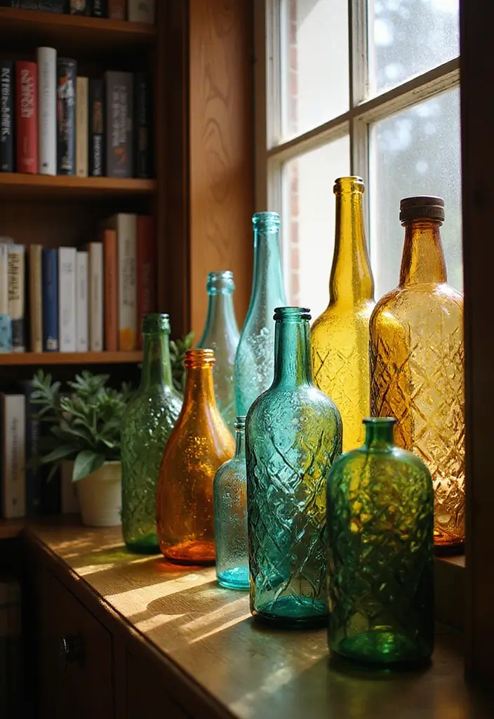 27 Handmade Glass Decor Inspirations For Creative Spaces 51 27 Handmade Glass Decor Inspirations For Creative Spaces - 13. Decorative Glass Bottles