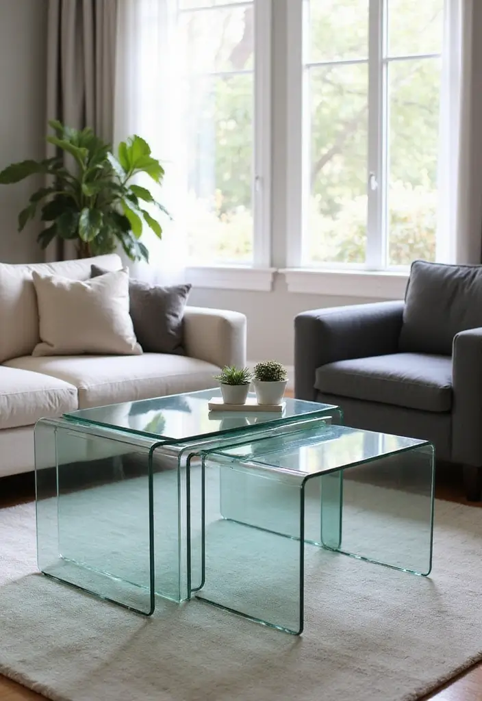 27 Handmade Glass Decor Inspirations For Creative Spaces 87 27 Handmade Glass Decor Inspirations For Creative Spaces - 27. Glass Nesting Tables