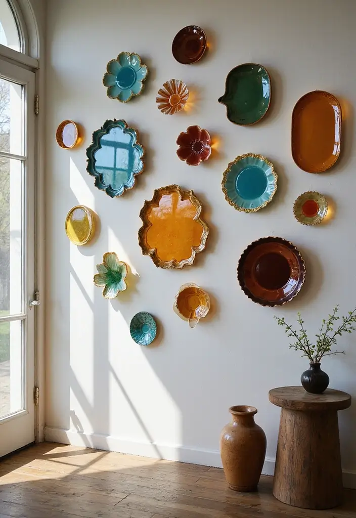 27 Handmade Glass Decor Inspirations For Creative Spaces 9 27 Handmade Glass Decor Inspirations For Creative Spaces - 3. Artistic Glass Wall Hangings