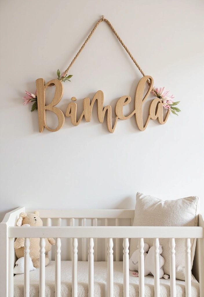 27 Handmade Nursery Decor Inspirations For Cozy Corners 7 27 Handmade Nursery Decor Inspirations For Cozy Corners - 5. Personalized Name Signs