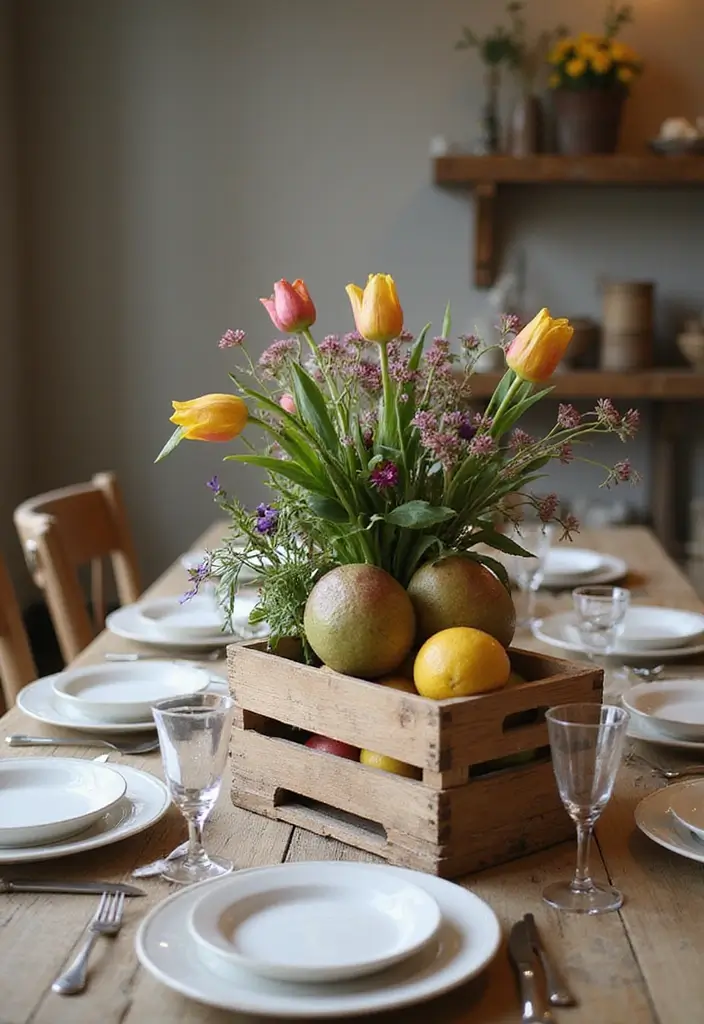 27 Handmade Table Decor Ideas For Warm Gatherings 43 27 Handmade Table Decor Ideas For Warm Gatherings - 13. Upcycled Wooden Crates