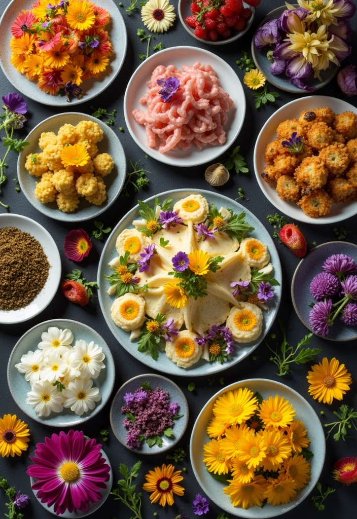 27 Handmade Table Decor Ideas For Warm Gatherings 59 27 Handmade Table Decor Ideas For Warm Gatherings - 17. Edible Flower Garnishes