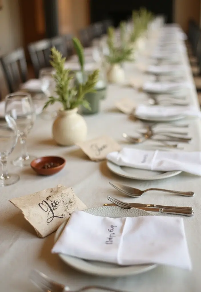 27 Handmade Table Decor Ideas For Warm Gatherings 67 27 Handmade Table Decor Ideas For Warm Gatherings - 19. Personalized Place Cards