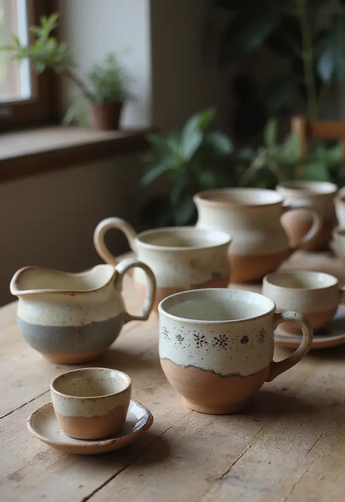 27 Handmade Table Decor Ideas For Warm Gatherings 68 27 Handmade Table Decor Ideas For Warm Gatherings - 20. Handmade Pottery Cups