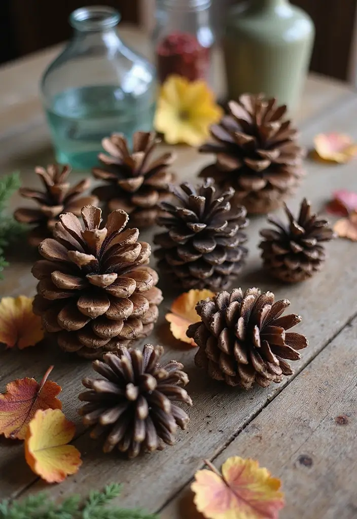27 Handmade Table Decor Ideas For Warm Gatherings 25 27 Handmade Table Decor Ideas For Warm Gatherings - 7. Painted Pine Cones