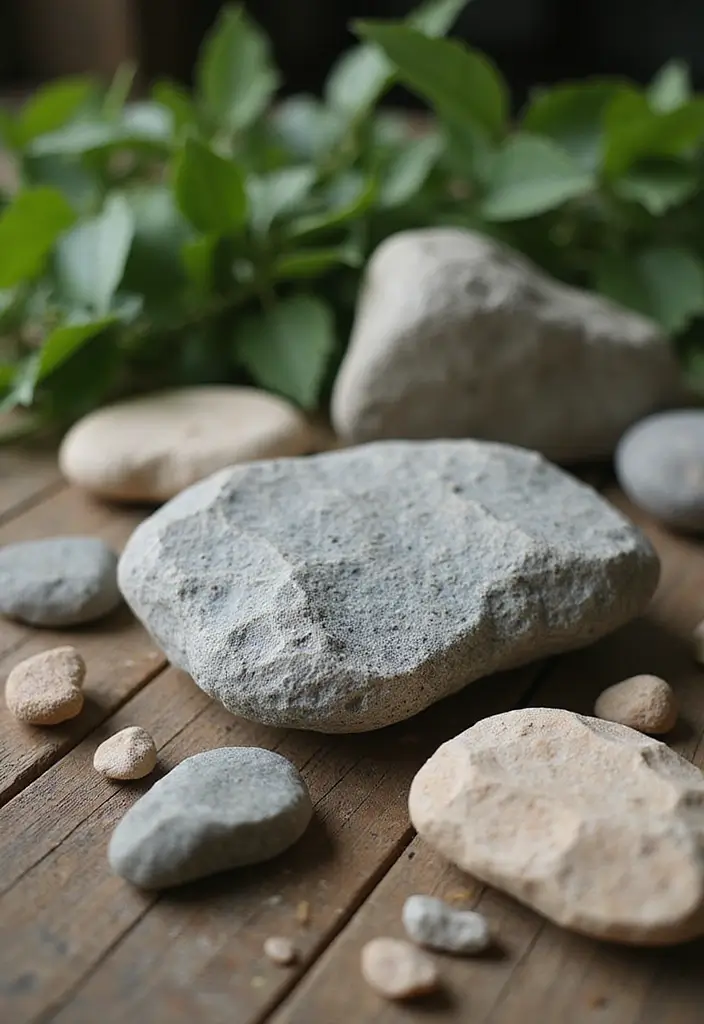 27 Handmade Table Decor Ideas For Warm Gatherings 32 27 Handmade Table Decor Ideas For Warm Gatherings - 8. Natural Stone Accents