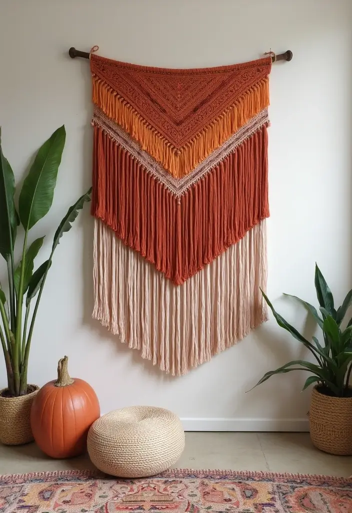 27 Room Decor Ideas Featuring Handmade Wall Art 37 27 Room Decor Ideas Featuring Handmade Wall Art - 13. Fringed Wall Art