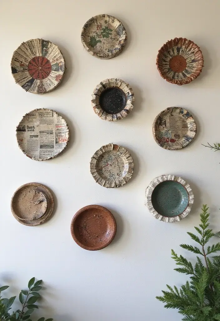 27 Room Decor Ideas Featuring Handmade Wall Art 38 27 Room Decor Ideas Featuring Handmade Wall Art - 14. Upcycled Art Pieces