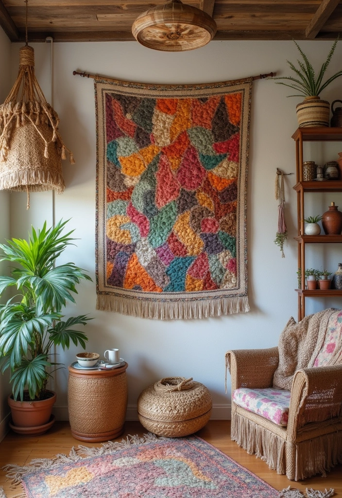 27 Room Decor Ideas Featuring Handmade Wall Art 42 27 Room Decor Ideas Featuring Handmade Wall Art - 16. Textile Art