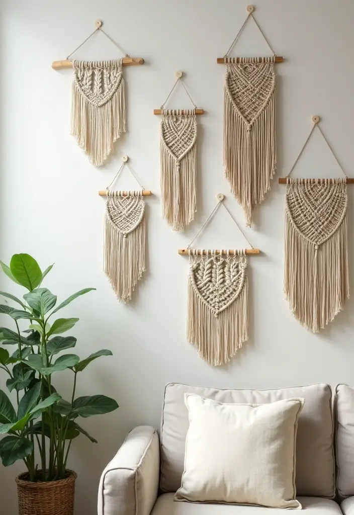 27 Room Decor Ideas Featuring Handmade Wall Art 2 27 Room Decor Ideas Featuring Handmade Wall Art - 2. Macramé Wall Hangings