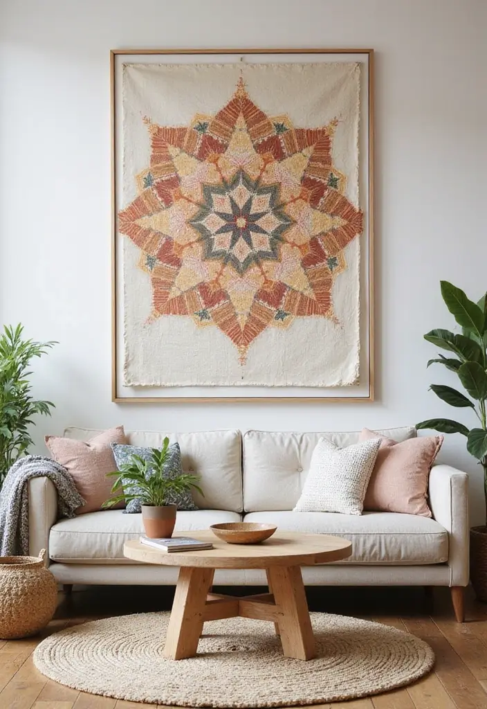 27 Room Decor Ideas Featuring Handmade Wall Art 54 27 Room Decor Ideas Featuring Handmade Wall Art - 20. Geometric Wall Art