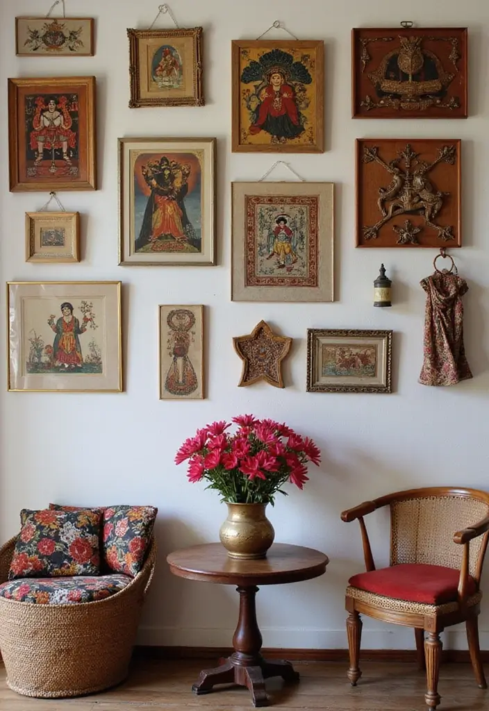27 Room Decor Ideas Featuring Handmade Wall Art 64 27 Room Decor Ideas Featuring Handmade Wall Art - 24. Cultural Art Pieces