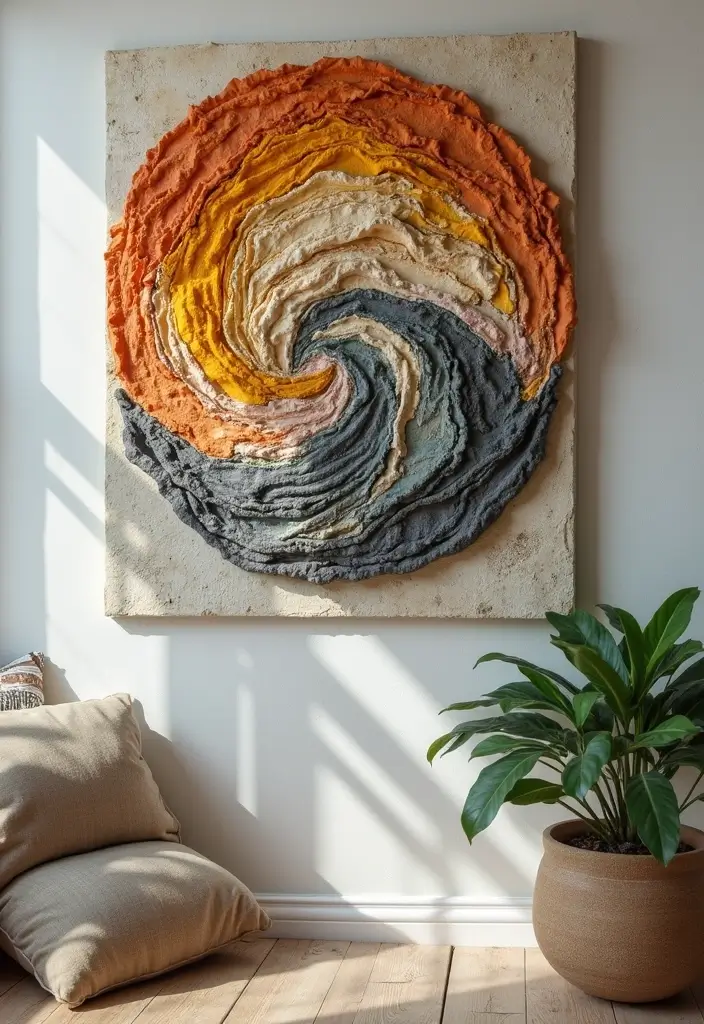 27 Room Decor Ideas Featuring Handmade Wall Art 67 27 Room Decor Ideas Featuring Handmade Wall Art - 25. Layered Textured Art