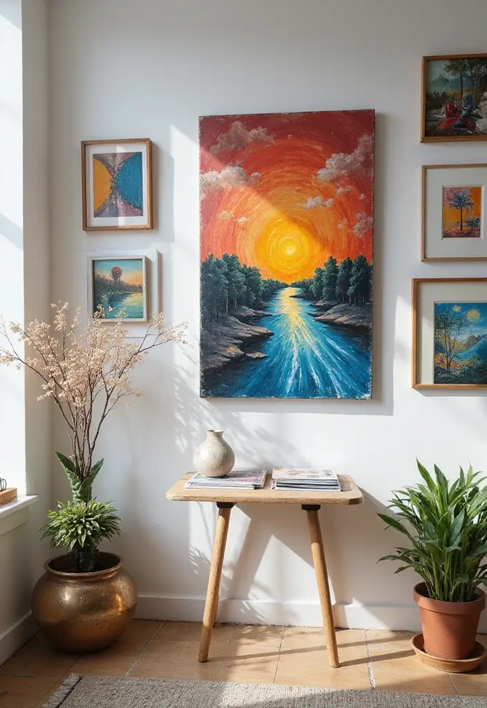 27 Room Decor Ideas Featuring Handmade Wall Art 3 27 Room Decor Ideas Featuring Handmade Wall Art - 3. Hand-Painted Canvases