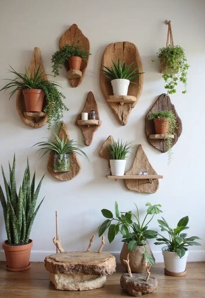 27 Room Decor Ideas Featuring Handmade Wall Art 27 27 Room Decor Ideas Featuring Handmade Wall Art - 9. Artistic Wall Shelves
