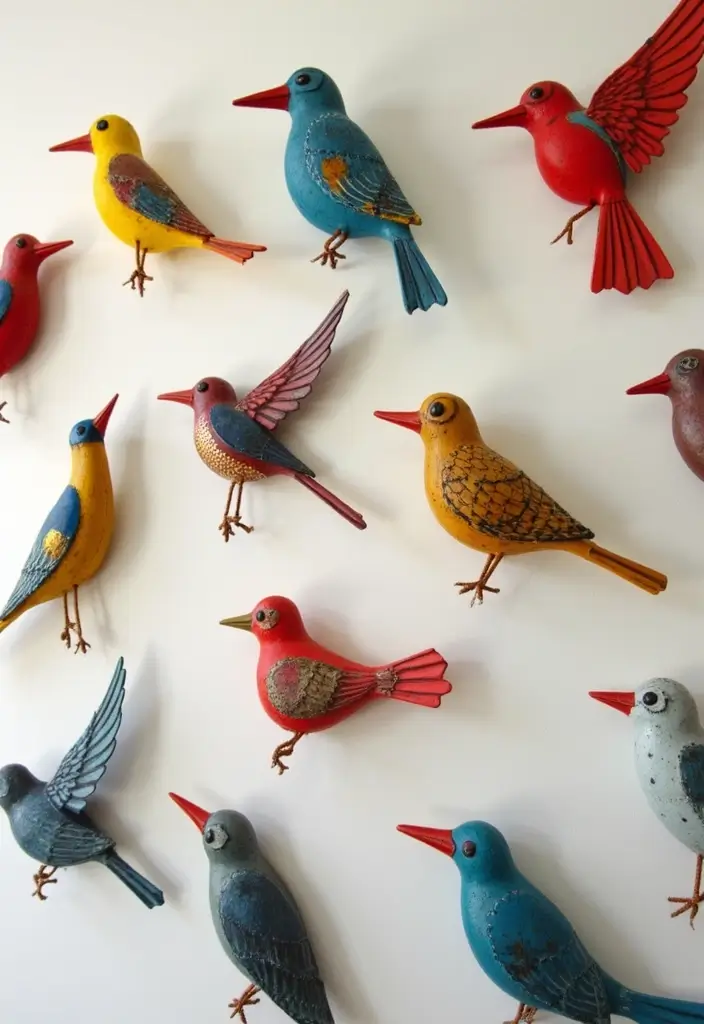 28 Handmade Bird Decor Ideas For Natural Vibes 13 28 Handmade Bird Decor Ideas For Natural Vibes - 11. Handcrafted Bird Wall Art
