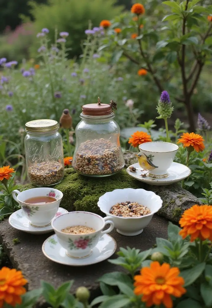 28 Handmade Bird Decor Ideas For Natural Vibes 4 28 Handmade Bird Decor Ideas For Natural Vibes - 4. Upcycled Bird Feeders
