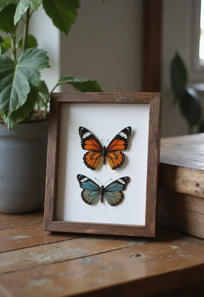 28 Handmade Butterfly Wall Decor Ideas For A Whimsical Touch 14 28 Handmade Butterfly Wall Decor Ideas For A Whimsical Touch - 10. Nature Pressed Butterfly Frames