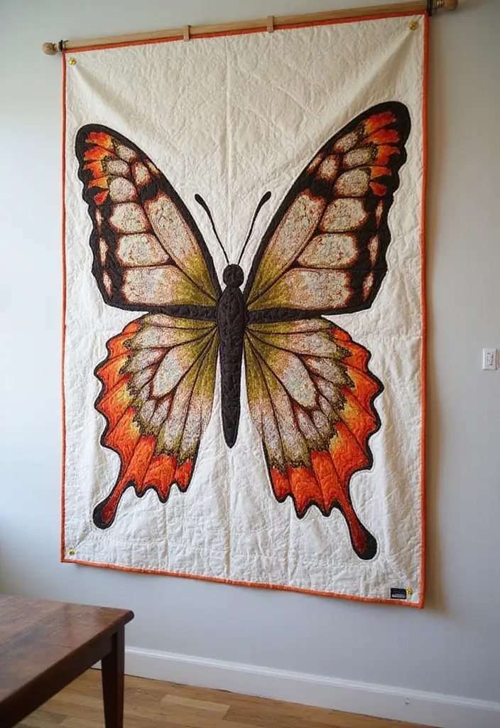 28 Handmade Butterfly Wall Decor Ideas For A Whimsical Touch 36 28 Handmade Butterfly Wall Decor Ideas For A Whimsical Touch - 18. Quilted Butterfly Wall Hangings