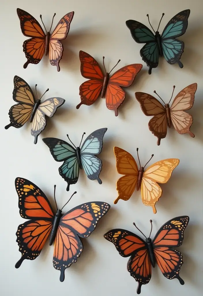 28 Handmade Butterfly Wall Decor Ideas For A Whimsical Touch 2 28 Handmade Butterfly Wall Decor Ideas For A Whimsical Touch - 2. Wooden Butterfly Wall Hangings