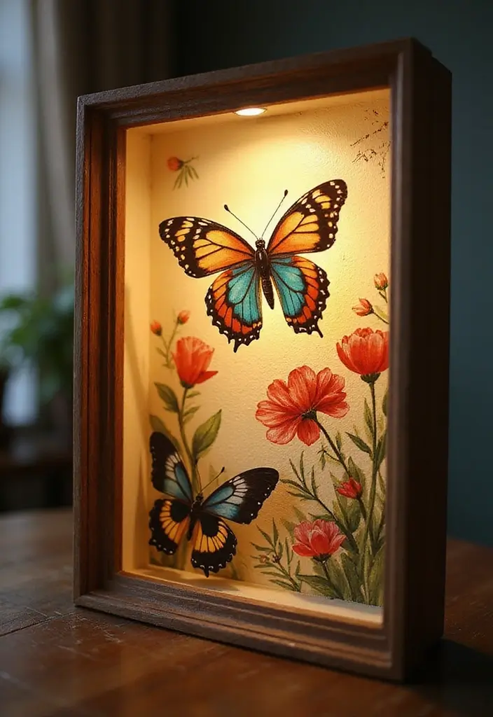 28 Handmade Butterfly Wall Decor Ideas For A Whimsical Touch 6 28 Handmade Butterfly Wall Decor Ideas For A Whimsical Touch - 4. 3D Butterfly Shadow Boxes