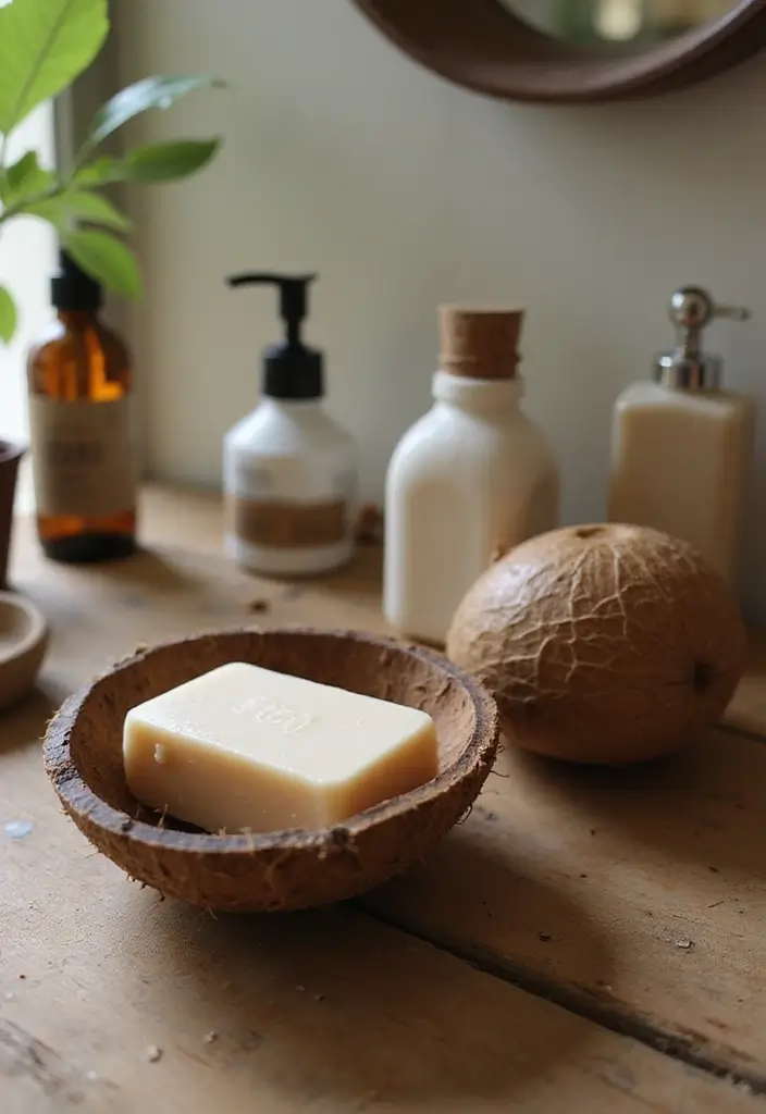 28 Handmade Coconut Shell Decor Ideas You Can DIY 15 28 Handmade Coconut Shell Decor Ideas You Can DIY - 7. Coconut Shell Soap Dish