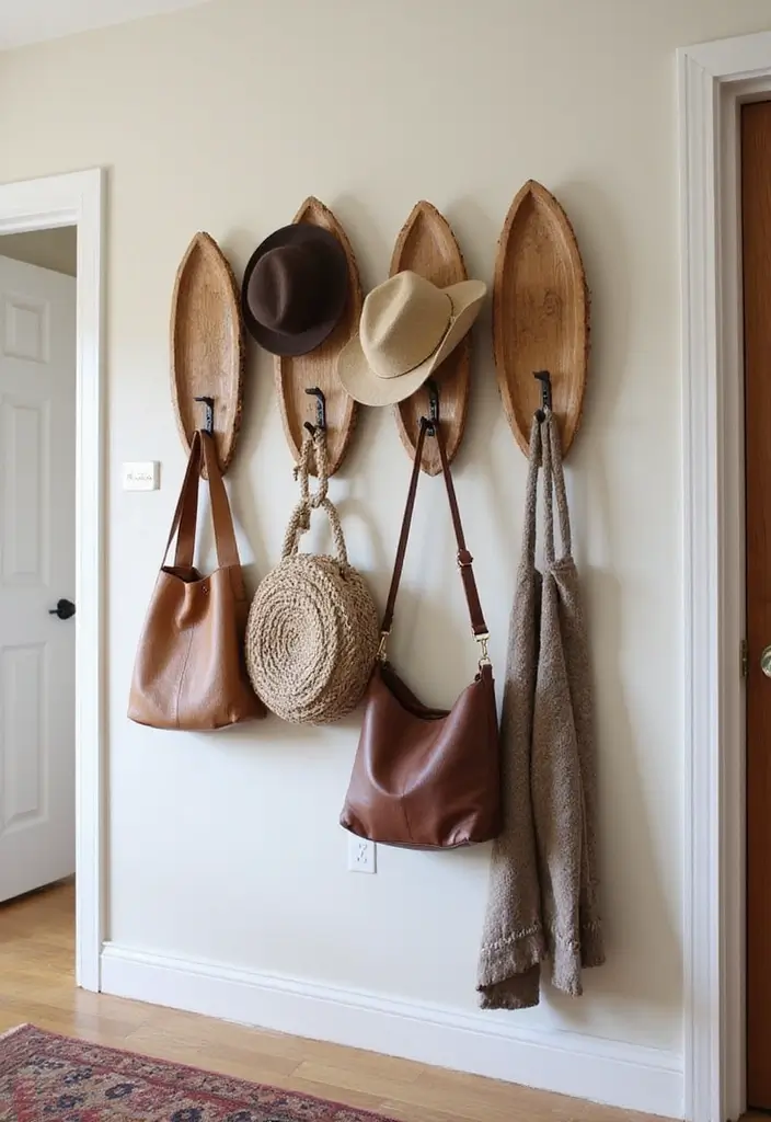 28 Handmade Coconut Shell Decor Ideas You Can DIY 29 28 Handmade Coconut Shell Decor Ideas You Can DIY - 9. Coconut Shell Wall Hooks
