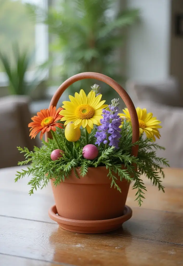 28 Handmade Easter Basket Decor Ideas That Delight 25 28 Handmade Easter Basket Decor Ideas That Delight - 15. Terracotta Planter Baskets