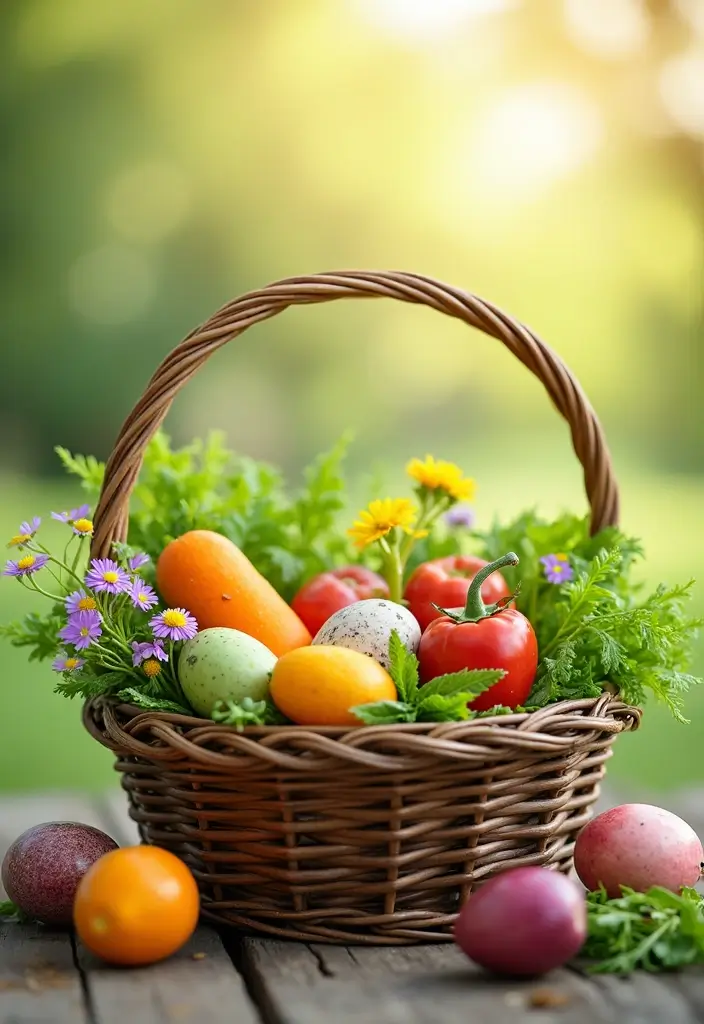 28 Handmade Easter Basket Decor Ideas That Delight 50 28 Handmade Easter Basket Decor Ideas That Delight - 26. Seasonal Vegetable Decor