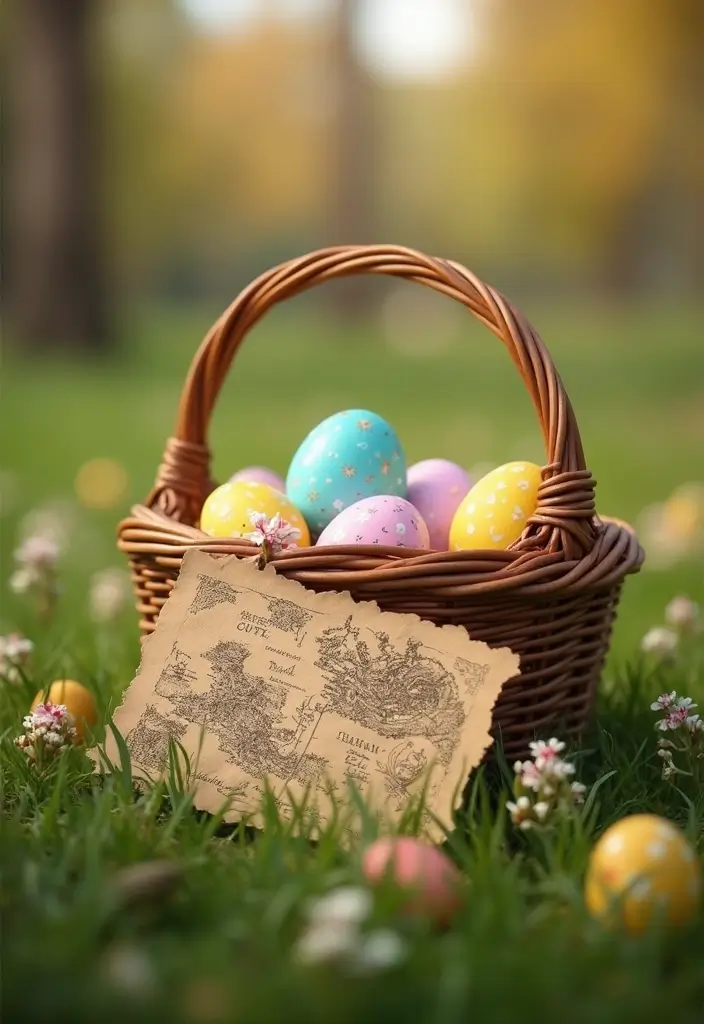 28 Handmade Easter Basket Decor Ideas That Delight 64 28 Handmade Easter Basket Decor Ideas That Delight - 28. Personalized Treasure Maps